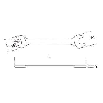 Cờ lê 2 đầu miệng Beta 55 55x60 Cờ lê 2 đầu miệng Beta 55 55x60